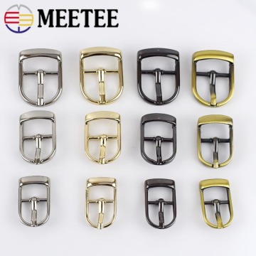 Meetee 5/10pcs 13/16/20/25mm Metal Pin Belt Buckles Adjuster Bags Strap Slider Shoes Buckle DIY Leather Hardware Accessories