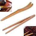 1pc 18cm Bacon Tea Utensil Sugar Bamboo Salad Tongs Kongfu Tea Wooden Tea Clip Food Toast Tea Tweezer #63