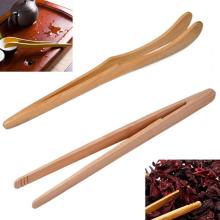 1pc 18cm Bacon Tea Utensil Sugar Bamboo Salad Tongs Kongfu Tea Wooden Tea Clip Food Toast Tea Tweezer #63