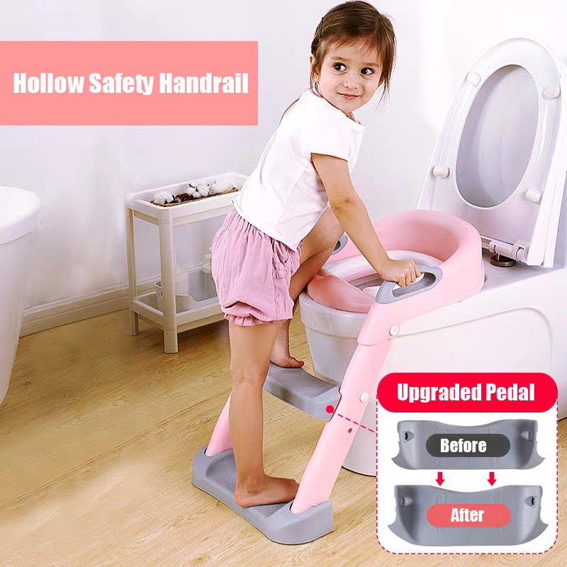 Toilet Seat Potty Training Seat Urinal for Boys Folding Chair Stool Staircase Toilet Ladder for Baby Toddler Girl Safe Potties