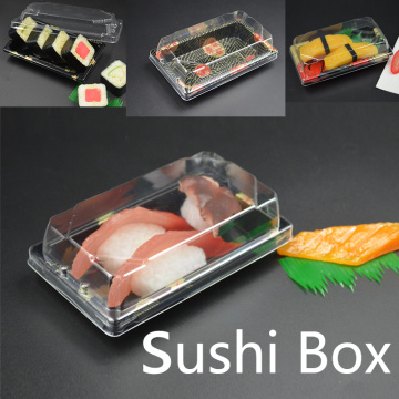 50pcs MINI prprinting flowr sushi Packing boxes biodegradable plastic disposable Sushi packing box A variety of styles