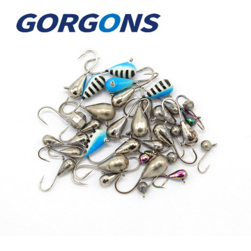 Gorgons Ice Fishing Tungsten Jig Japan Hook 0.33g-3.3g Ice Jig Head Tungsten Bait 2.6mm-6mm Winter Fishing Hooks