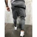 Hip Hop Streetwear Men's Splice Joggers Pants Fashion Men Casual Cargo Pant Trousers High Street Elastic Waist Harem Pant Men