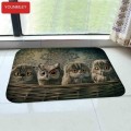 Owls print 40x60cm suede Doormat Entrance carpet Floor Mat kitchen Rug Indoor/Bathroom anti-slip carpets door mats water absorb