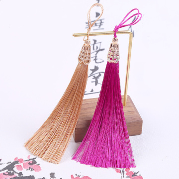 5PC New Style Metal Cap Tassel Fringe Keychain Caps Straps DIY Jewelry Making Charms Pendants Craft Accessories Craft Tassel DIY