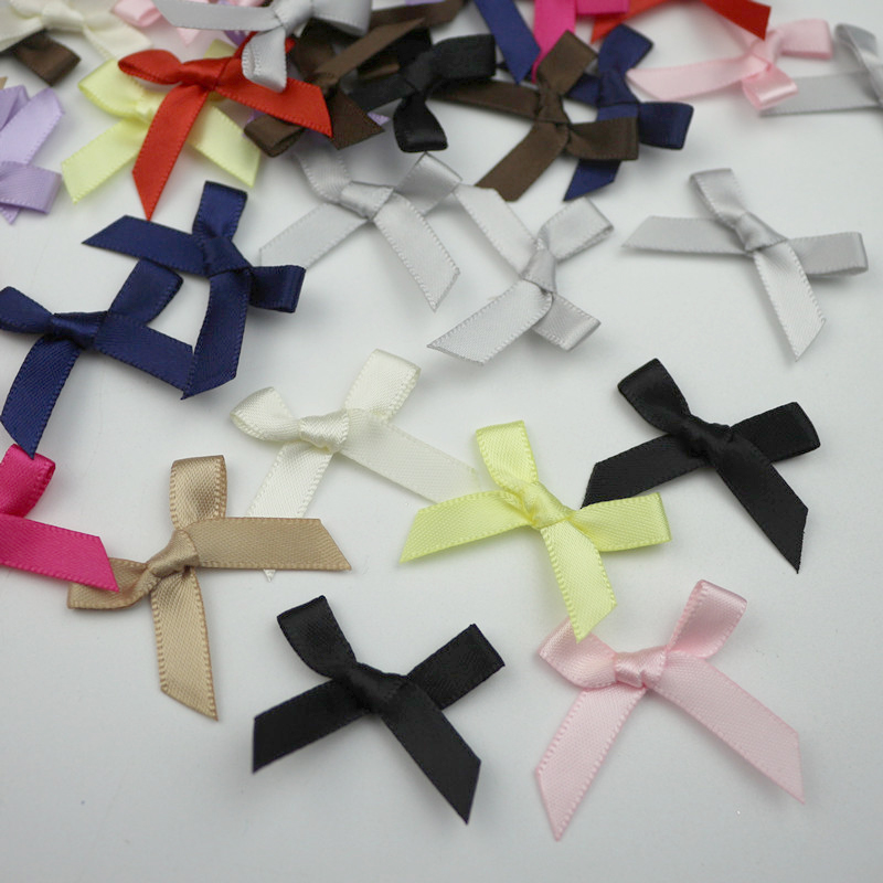50-200Pcs Satin Ribbon Bows DIY Craft Supplie Christmas Party Decor Gift Packing Bowknots Sewing Headwear Materials Appliques