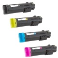 4 Pack Toner Cartridge Compatible for Dell H625cdw H825cdw S2825cdn, Black 3000 pages, Cyan/Magenta/Yellow 2500 pages