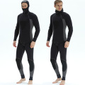 Keeping Warm Professional 3MM 2-Piece Neoprene Scuba Dive Wetsuit Zipper Split Spearfishing Wet Suit Hooded Diving Suits For Men