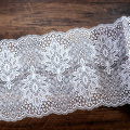 2Yards 23cm Wide Stretch Lace Trim Ribbon White Elastic Lace Fabric Handmade Bra Apparel Lace Lingerie Garters Sewing DIY Crafts