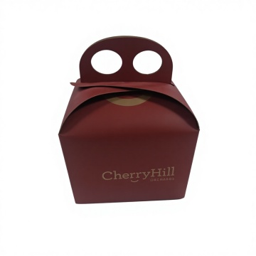 Paper Cake Box with Handle for Baked Goods