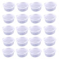 100pcs Disposable Plastic Takeaway Sauce Cup Containers Food Box with Hinged Lids Pigment Paint Box Palette Reusable