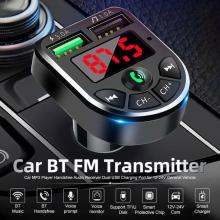 OLOMM Transmitter Car Bluetooth 5.0 FM Radio Modulator Car Kit 3.1A USB Car Charger Handsfree Wireless Aux Audio MP3 Player