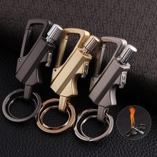 Multi-function Key Ring Outdoor Waterproof Portable Metal Keychain Petrol Lighters Band Bottle Opener Matches Kerosene Lighter