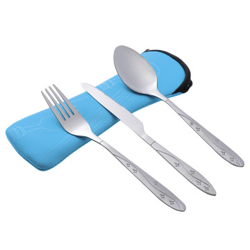 3 Pcs Cutlery Set Stainless Steel Knifes Fork Spoon Tableware Set Home Restaurant Metal Sliver Dinnerware Sets Couverts De Table