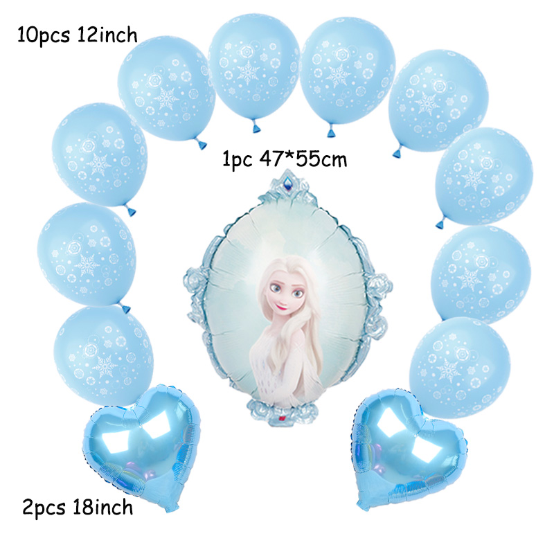 1 set Disney  Elsa Anna Princess foil balloons Birthday Party Decorations wedding Supplies Baby shower High Quality air globo