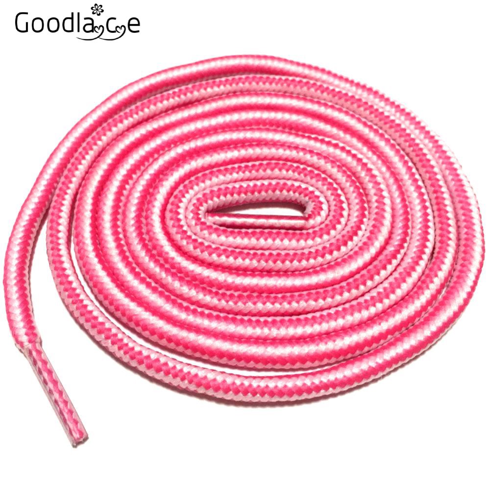 Round Shoelaces Stripped Shoe Laces Martin Boots Shoestrings Ropes 63"/ 160cm New