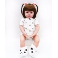 60cm Soft Silicone Reborn Baby Doll Toys Like Real 24inch Princess Toddler Girls Babies Dolls Lovely Birthday Gift Fashion Xmas