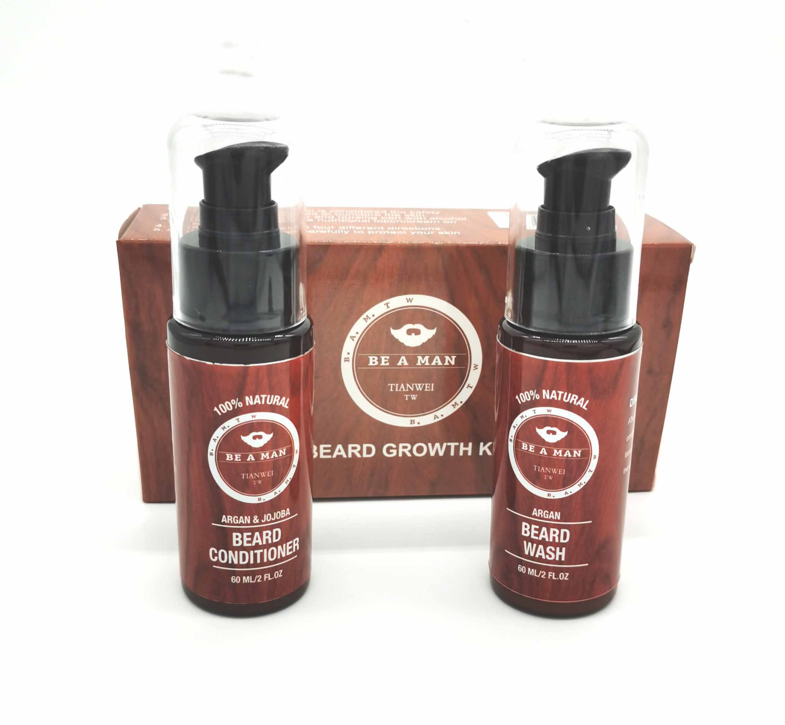 Be A Man Beard Shampoo And Beard Conditioner Set Reduce Beard Bifurcation 60ml Reduce Beard Clean Beards Untie Rough Beards