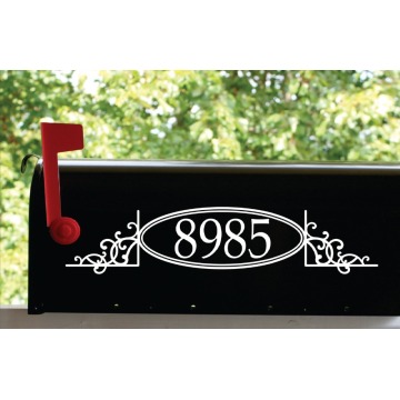 Literary Style Customized Address Number Street Mailbox Silhouette Decals Removable Adhesives Mural Vinyl Wall Stickers S-789