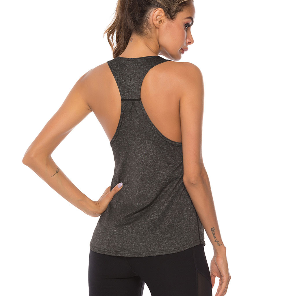 Sleeveless Yoga Vest Sport Singlet Women Sport Fitness Tank Top Athletic Undershirt Yoga T-Shirt Quick Dry Vest#30