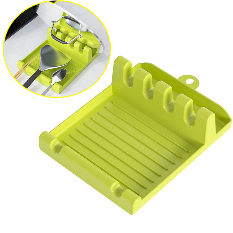 Silicone Kitchen Cooking Utensil Holder Pot Clips Support Spoon Stove Organizer Tool Pan Cover Lid Rack 2 Colors Dropshipping