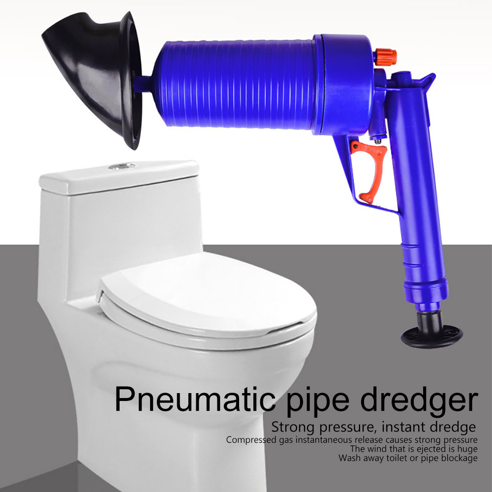 Hot Air Power Drain Blaster gun High Pressure Powerful Manual sink Plunger Opener cleaner pump for Toilets showers for bathroom