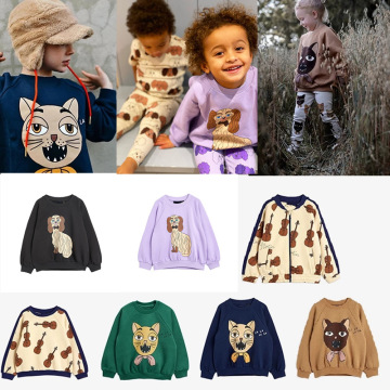 Mini R Kids Sweatshirt Long Sleeve T-Shirts Boys Girls Casual Cartoon Top New Autumn Winter Toddler Cotton Tee Children Clothes