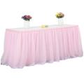 183 x 77 cm Wedding Party Tutu Tulle Table Skirt Tableware Cloth Baby Shower Party Home Decor Table Skirting Birthday Party