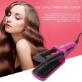 Portable Mini Styling Clip Small Three Tube Curling Iron Hair Straightener Mini Curly Hair Artifact Hairdressing Supplies