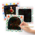 21.5x21.5 CM 8 Pcs Magic Scratch Painting DIY Manual Cute Animal Girls Theme Scraping Painting For Children Learning Drawing Toy