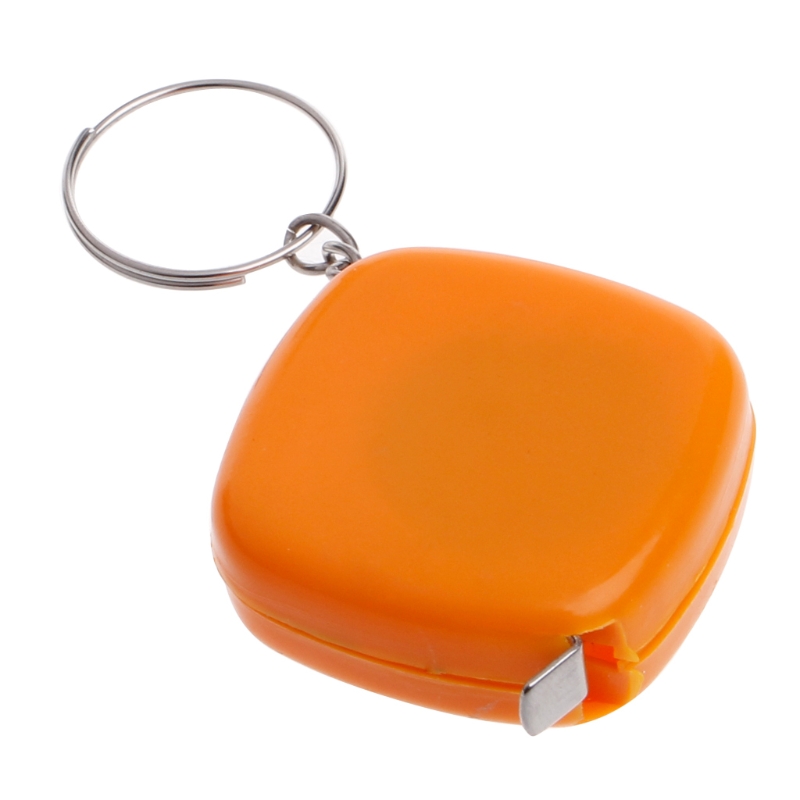 1Pc Easy Retractable Ruler Tape Measure Mini Portable Pull Ruler Keychain 1m/3ft