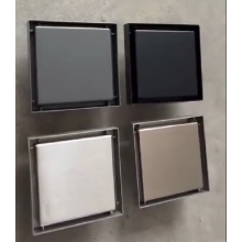 4, 6, 8 Inch 304 201 Stainless Steel Tile Insert Hidden White/Gray/Black/Silve Square Bathroom Floor Drain