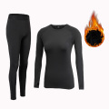 Winter wear plus velvet women's yoga fitness sports running training long sleeve stretch tight and quick-drying trousers suit