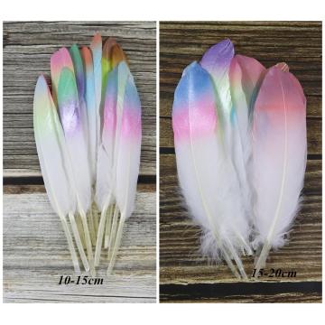 20pcs Goose Feathers for Crafts Mix Gradient Goose Plumes DIY jewelry decorative accessories Decorative plume
