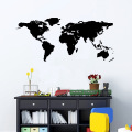 New World Map Vinyl Wall Sticker For Kids Rooms Home Decor Living Room Bedroom Poster Gold Large Carved Vinyl Art Decals Mural