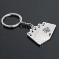 Fareast Hot Selling Metal Poker Keychain Ring