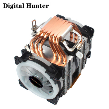 High Quality 6 Heat Pipes CPU Cooler 4 Pin PWM Dual-Tower Cooling 90mm 3 Fan For Intel 1366 2011 X79 X99 Motherboard AM2/AM3/AM4