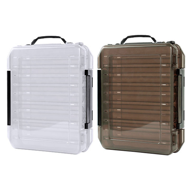 Double Multi-function Fly Fishing Tackle Box Sided Spinner Fish Lures Bait Cases Fishing Storage Box
