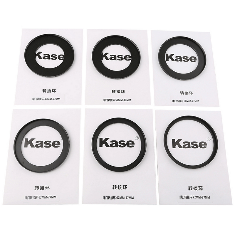 Kase 77mm Circular Filter Screw Adapter Ring For Camera Lens (49-77mm/52-77mm/58-77mm/62-77mm/67-77mm/72-77mm)