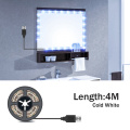 USB Cable Powered Led Vanity Makeup Mirror Light 5V USB LED Flexible Tape Bathroom Dressing Mirror Lamp Strip 1M 2M 3M 4M 5M