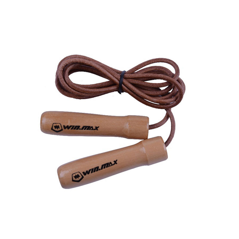 Pro Leather Skip Skipping Jump Speed Rope Adjustable Weighted Exercise Fitness Gym Ring