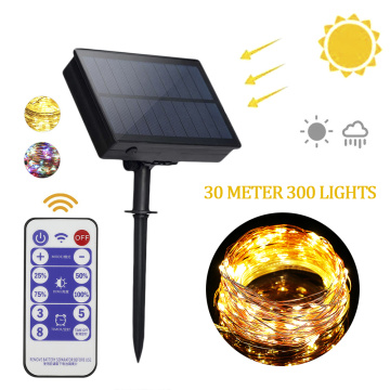 20/30M Solar Lights Outdoor LED Solar Street Garland Fairy String Lights Remote Control Garden Party Christmas Decoration Lamps