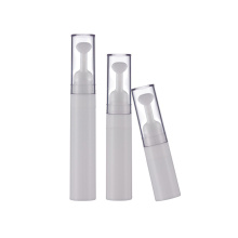 cosmetic packaging 10ml 15 ml ball bearing eye cream silver steel airless bottle flat applicator