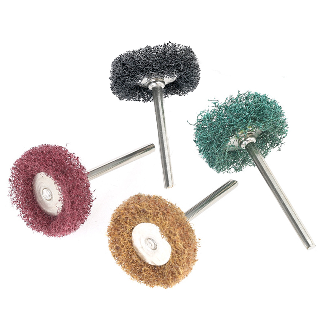 Mini Brush Scouring Pad Abrasive Wheel Nylon Fiber Grinding Sanding Head Buffing Polishing Wheel 3mm Shank For Dremel