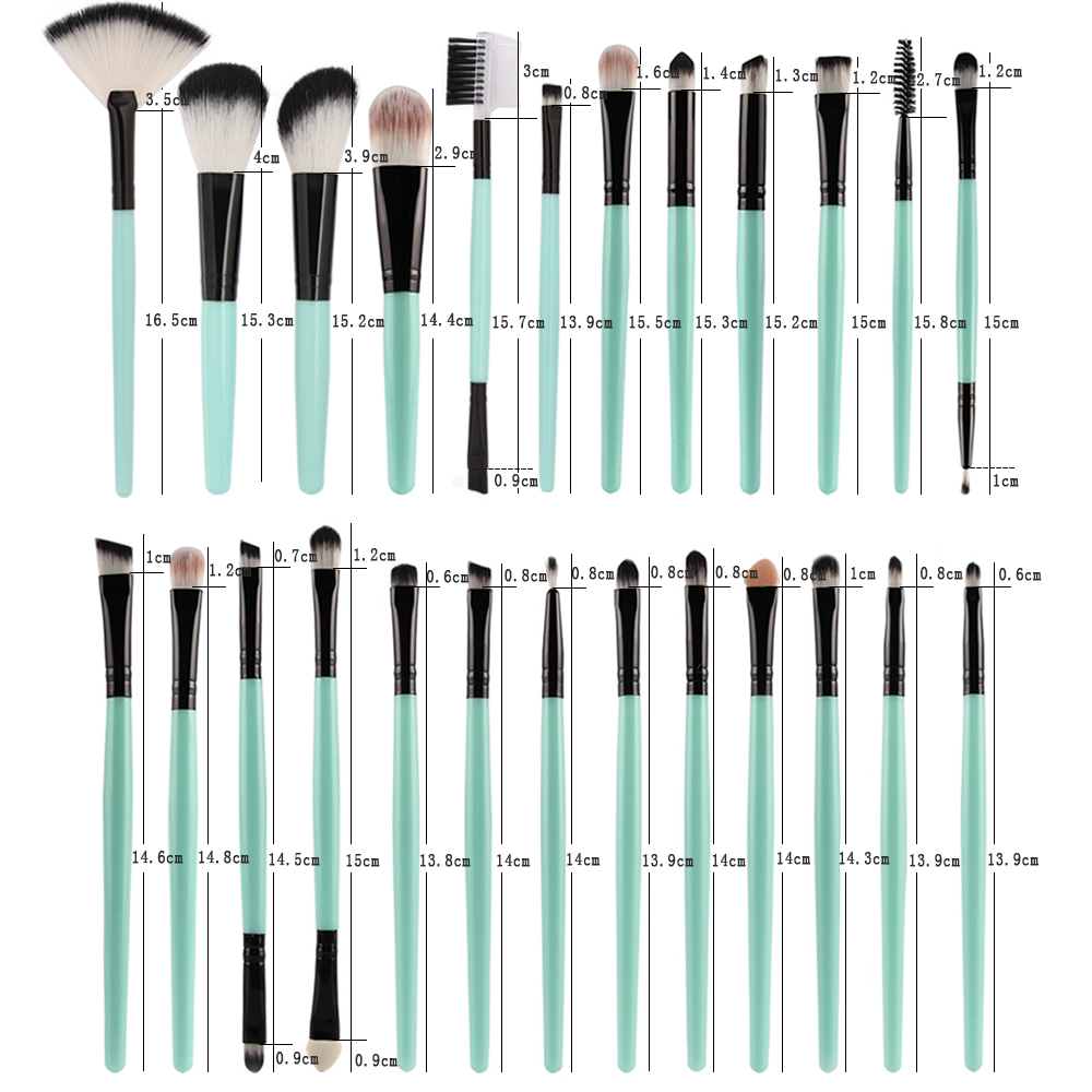 MAANGE 25pcs Makeup Brushes Set Beauty Foundation Power Blush Eye Shadow Brow Lash Fan Lip Concealer Face MakeUp Tool Brush Kit