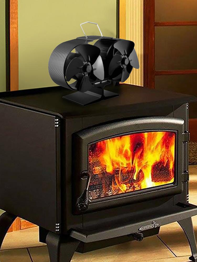 New Hot Power Heat Furnace Fireplace Fan Heating Fan Heat Powered Stove Fan Home Decorative Fireplace Chimenea Decorativa New