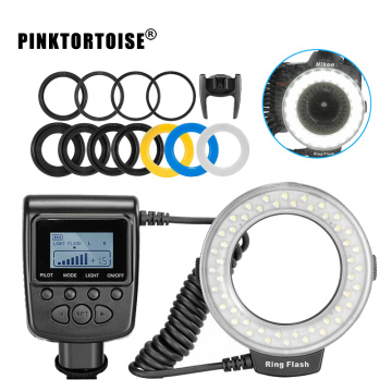 PINKTORTOISE Macro LED Ring Flash Light RF550D For Nikon Canon Olympus DSLR Camera