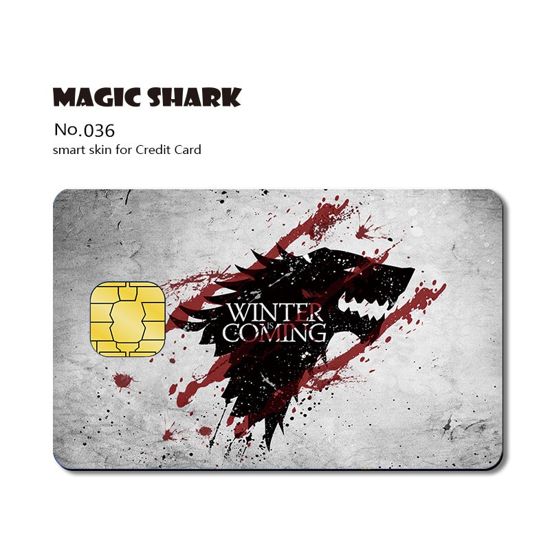 Magic Shark Matte 3M PVC Cartoon Joker Half Cover Sticker Case Film for Big Small Chip Credit Debt Card