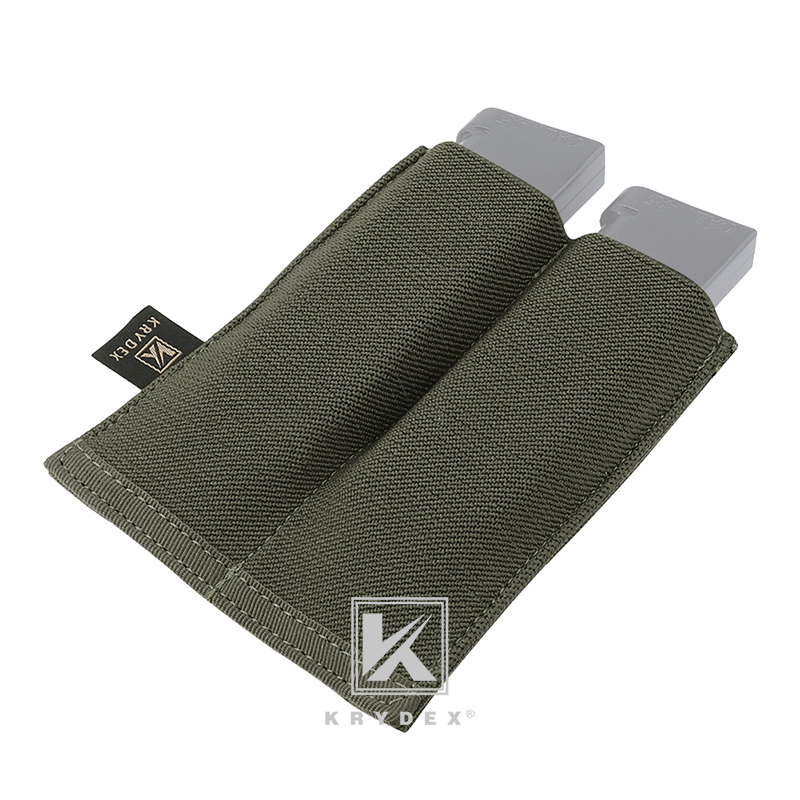 KRYDEX Double Open Top Magazine Pouch Tactical High Speed Fast Draw MOLLE PALS 9mm.45 Pistol Mag Pouch Holster 4 Colors Optional