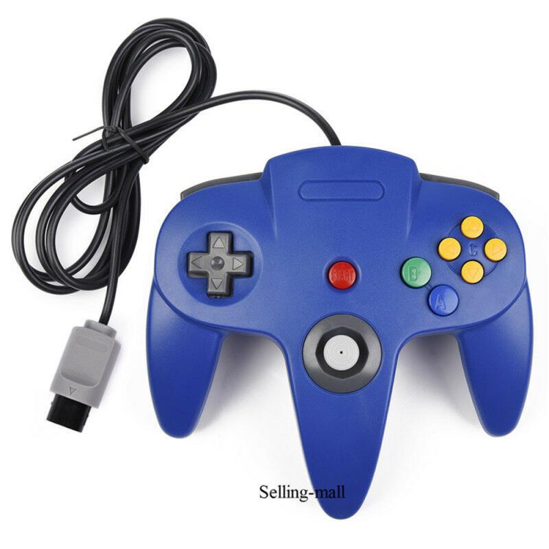 N64 Controller Joystick Gamepad Long Wired For Classic Nintendo-64 Console Games